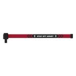 Banner Stakes PL4170 PLUS Black "Stay 6ft Apart" Banner, Includes: 1 PLUS Banner Head, Belt Length 15 ft, Suitable for Indoor/Outdoor Use