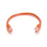 Quiktron® 576-140-014 Value Series Snagless Booted Patch Cord, Category: Cat 6, 24 AWG 4-Pair Solid Copper Conductor, RJ45 Male to Male Connector, 14 ft Cord Length, Orange