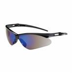 Bouton® 250-AN-10115 Anser™ Dual Lens Lightweight Unisex Protective Glasses, Anti-Scratch Lens Coating, Blue Mirror Lens, Semi-Rimless Frame, Black Frame, Nylon Frame, Polycarbonate Lens, Specifications Met: ANSI Z87.1