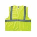 GloWear® 20975 8205HL Super Econo Vest, L/XL, Hi-Viz Lime, Polyester Mesh, Hook and Loop Closure, ANSI Class: 2
