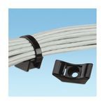 Panduit® TMEH-S10-C0 Cable Tie Mount, Threaded Mount, Nylon 6.6, Black