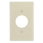 Wiring Device-Kellems NPJ7LA Mid-Size Single Receptacle Wallplate, 1 Gang, 4.88 in H x 3.13 in W x 0.25 in D, Nylon, Light Almond