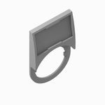 Allen-Bradley 800F-18AE245 800F PB, 22mm Accessory, Aluminum with Black Text, 30x50 mm Legend Plate Only, Blank or Custom Text, English, ON CIRCUIT