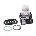 Rockwell Automation 800TC-QBH2W Illuminated Pushbutton, 30.5 mm, 1NO-1NC Contact Configuration, Extended Head without Guard Operator, White