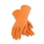 Assurance® 48-L302T/L Heavy Duty Chemical-Resistant Gloves, L, Ambidextrous Hand, Cotton/Natural Rubber Latex, Orange, Flock Lining, 13 in L, Resists: Abrasion, Acid, Alcohol, Alkaline, Caustic, Grease, Ketone, Liquid, Salt and Tear, Unsupported Support