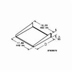 nVent HOFFMAN ESH1917 Single-Sided Solid Rack Mount Shelf, 3.74 in H x 19 in W x 17 in D, 2 Rack Unit, Steel