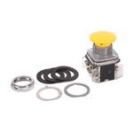 Rockwell Automation 800T-D9B Non-Illuminated Pushbutton, 30.5 mm, 2NO-2NC Contact Configuration, Mushroom Head Operator, Yellow
