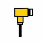 Turck Eurofast® WK 4.4T-4-RS 4.4T Single End Cordset, M12x1 Connector, Female Connector, 4 m Cable Length, 4 Pole, 1 Keyway
