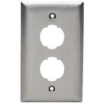 Bryant Electric iSTATION™ HISF12 High Impact Faceplate, 1 Gang, Stainless Steel, Silver