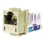 PREMISE WIRING XCELERATOR™ HXJ6LA Cat 6 Modular Jack, Keystone Mounting, 1 Ports, Thermoplastic, Light Almond