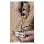 Klein® 32476 5-in-1 Multi-Bit Nut Driver/Screwdriver, Measurement System: Imperial, 5 Piece, 5/16 in, #1, #2, 1/4 in, 3/16 in Screwdriver Size, Cushion Grip Handle, Plastic/Steel, No Magnetized Tip