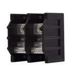 Bussmann 16372-2 Barrier Power Distribution Block, 600 VAC/VDC, 310 A, 2 Pole, 14 to 10 AWG Wire, Aluminum/Molded Thermoplastic