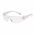 Bouton® 250-11-0920 Eva® Petite Lightweight Women's Protective Glasses, Anti-Fog Lens Coating, Clear Lens, Rimless Frame, Clear/Pink Frame, Polycarbonate Frame, Polycarbonate Lens, Specifications Met: ANSI Z87.1