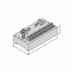 Turck 6611452 PROFIBUS-PA 6-Port Junction Box, 142 mm L x 75.5 mm W x 31 mm D, Aluminum