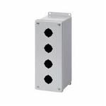 nVent HOFFMAN E3PBXM4 PB1 Extra Deep Pushbutton Enclosure, 8 in L x 4 in W x 4-3/4 in D, 3 Outlets, NEMA 4/12, Steel