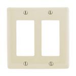 PREMISE WIRING NP262LA Standard Wallplate, 2 Gangs, 4.63 in H x 4.69 in W, Nylon, Light Almond