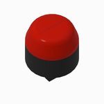 Allen-Bradley 855PD-B24LEH4622 2 Ckt Panel Mount Alarm, 24V AC/DC, 65 mm Diameter, Half Lens, Red, Blue, 22.5 mm Round Mounting Hole