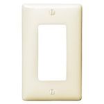 Bryant Electric NPJ26LA Midway Wallplate, 1 Gang, 4.88 in H x 3.13 in W, Nylon, Light Almond