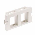PREMISE WIRING iSTATION™ IM2K1W 2-Port Flat Unloaded AV Keystone Module, For Use With: Modular Plate Frames, Molded ABS, White