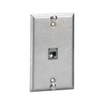 PREMISE WIRING SP6F 1-Gang Phone Wallplate, Flush Mounting, 8 Jack Position