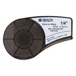 Brady® BMP® 21 ToughStripe® M21-250-595-WT Printer Label, 21 ft H x 1/4 in W, Black on White Legend/Background, B-595 Vinyl
