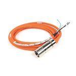 Allen-Bradley 2090-CPWM4DF-14AF20 Cable, Continuous Flexible, Power, 600V, Motor End Threaded DIN 923 Connector Drive End Flying Leads, 20 m Length, 14 AWG Conductor, Orange Jacket, Ind Grade Thermoplastic Elastomer Jacket, Motor