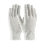PIP® 35-CB110/L 35-CB110 Medium Weight General Purpose Gloves, Full Finger/Seamless Style, L, Cotton/Polyester Palm, 7 ga 65% Cotton/35% Polyester, Bleached White, Continuous Knit Wrist Cuff, Uncoated Coating, Cotton/Polyester Lining