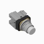 Allen-Bradley 800T-QB24WAY 800T PB, 30mm Momentary Push Button, Full Voltage, 24V AC/DC, Incandescent, Extended Head without Guard, White, No Guards  on Terminals, 1 NO 1 NC Stackable Sealed, No Block in Position 3, Device with Packaging