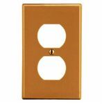 Hubbell® P8OR Standard Wallplate, 1 Gang, Nylon, Orange