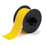 Brady® B30C-2250-595-YL Label Tape Roll, 100 ft L x 2-1/4 in W, Yellow Legend/Background, B-595 Vinyl Film