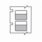 Brady® THT-83-427-0.5 Thermal Transfer Label, 7 in L x 2 in W, Legend: Colored Write-On Area, White Legend/Background, Vinyl