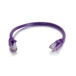 Quiktron® 576-145-6IN Value Series Snagless Booted Patch Cord, Category: Cat 6, 24 AWG 4-Pair Solid Copper Conductor, RJ45 Male to Male Connector, 6 in Cord Length, Purple