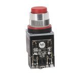 Rockwell Automation 800MR-B6D2 Non-Illuminated Pushbutton Unit, 1NC Contact Configuration, Extended Head Operator, Red