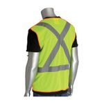 PIP® 302-0210-LY/L X-Back Safety Vest, L, Hi-Viz Lime Yellow, Polyester, Hook and Loop Closure, 3 Pockets, ANSI Class: Class 2, Specifications Met: ANSI 107 Type R, CAN/CSA Z96