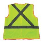 PIP® 302-0210-LY/L X-Back Safety Vest, L, Hi-Viz Lime Yellow, Polyester, Hook and Loop Closure, 3 Pockets, ANSI Class: Class 2, Specifications Met: ANSI 107 Type R, CAN/CSA Z96