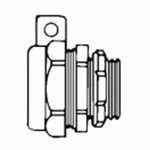 O-Z/Gedney Ground-Tite® 4Q-75L 4Q-L Concretetight Oiltight Positive Grounding Raintight Liquidtight Conduit Connector With Lug, 3/4 in Trade, Cable Openings: 14 to 4 AWG, Straight Angle, Malleable Iron, Electroplated Zinc