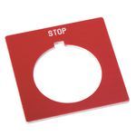 Rockwell Automation 800H Legend Plate,Standard,FEED STOP,Red