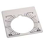 Rockwell Automation 800T Legend Plate,PotentiometerGraduated Markings, Package Quantity 1 ,Gray
