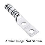 Panduit® Pan-Lug™ LCC6-14AW-L LCC-W 2-Hole Compression Lug, 6 AWG Copper Conductor, Die Code: P24, 1/4 in Stud, Tin Plated Copper