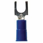 Scotchlok™ 051128-58748 Block Fork Terminal, 16 to 14 AWG Conductor, 0.85 in L, Brazed Seam Barrel, Electrolytic Copper/Vinyl Insulated, Blue