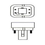 Sylvania DULUX® D ECOLOGIC® CF13DD/E/830/ECO/20721 Double Tube Compact Fluorescent Lamp, 13 W Wattage, CFL Lamp