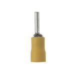 Panduit® Pan-Term® PV10-P55-LY Insulated Loose Piece Pin Terminal, 12 to 10 AWG Conductor, 0.1 in Pin Diameter, 0.55 in Pin Length, Copper, Yellow
