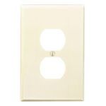 Leviton® 86103 Oversized Wallplate, 1 Gang, 5-1/4 in H x 3-1/2 in W, Thermoset, Ivory