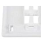 Panduit® CFPL3WHY Label Pocket Faceplate, 1 Gang, 3 Ports, Mini-Com® Module, Surface Mount, ABS