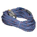 Miller® by Honeywell 300L-Z7/25FTBL 3-Strand Twisted Vertical Rope Lifeline With Snap Hook, Loop, 310 lb Load, 25 ft L