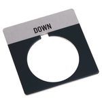 Rockwell Automation 800T Legend Plate,StandardDOWN, Package Quantity 1 ,Gray
