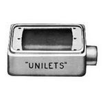 Appleton® UNILETS® FD-1-75 Type FD Deep Heavy Duty Device Box With Internal Ground Screw, Malleable Iron, 25 cu-in Capacity, 1 Gang, 1 Outlet, 1 Knockout, 4.56 in H x 2.81 in W x 2.69 in D Dimensions