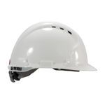 JSP® 280-AHS150V-50 280-AHS150V Head Protection Hard Hat, HDPE, Polyester Textile Strap Suspension, ANSI Electrical Class Rating: Class C, ANSI Impact Rating: Type II, Wheel Ratchet Adjustment