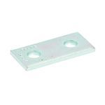 B-Line B129ZN Flat Splice Plate, 2 Holes, 3-1/2 in L x 1-5/8 in W x 1/4 in THK, Strip Steel