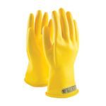 Novax® 170-00-11/7 Insulating Electrical Safety Gloves, SZ 7, Natural Rubber, Yellow, 11 in L, ASTM Class: Class 00, 500 VAC/750 VDC Max Use Voltage